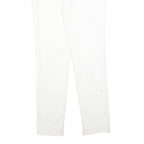 MAX MARA STUDIO Womens Cotton Blend White Slim Trousers W28 L28 Zip Closure