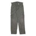 ARMY TEX Mens Cotton Blend Grey Relaxed Cargo Trousers W30 L32 Zip Pocket