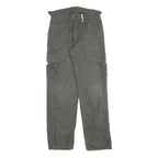 ARMY TEX Mens Cotton Blend Grey Relaxed Cargo Trousers W30 L32 Zip Pocket