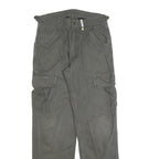 ARMY TEX Mens Cotton Blend Grey Relaxed Cargo Trousers W30 L32 Zip Pocket