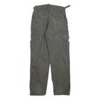 ARMY TEX Mens Cotton Blend Grey Relaxed Cargo Trousers W30 L32 Zip Pocket
