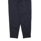 TRIBAL Womens Cotton Blend Navy Regular Fit Straight Trousers W28 L28 Zip