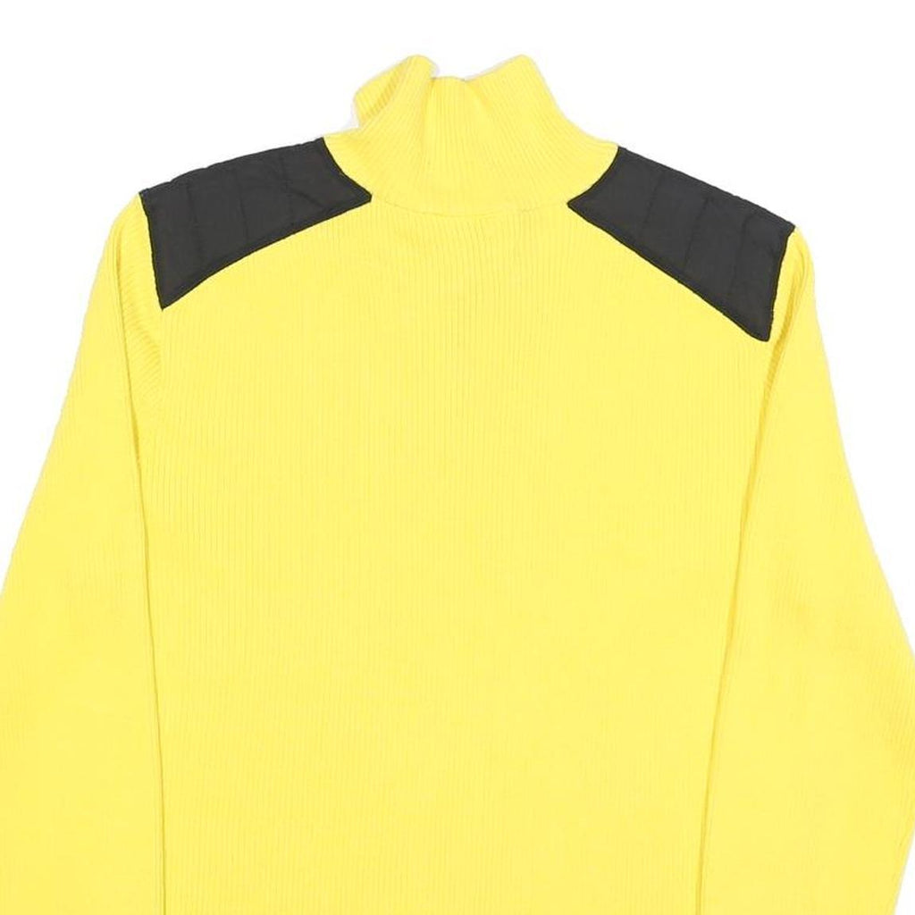LAUREN RALPH LAUREN Womens Yellow & Black Plain Pullover Crew Neck Knit XL