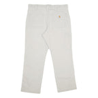 CARHARTT Mens Cotton Blend Beige Relaxed Fit Straight Leg Trousers W34 L28
