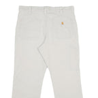 CARHARTT Mens Cotton Blend Beige Relaxed Fit Straight Leg Trousers W34 L28