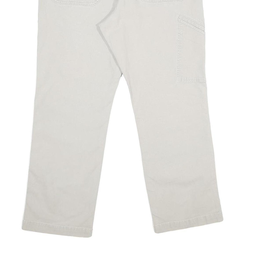 CARHARTT Mens Cotton Blend Beige Relaxed Fit Straight Leg Trousers W34 L28