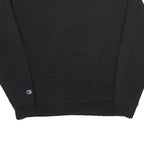 CHAMPION Mens Black Cotton Blend Crew Neck Sweatshirt M Logo Casual