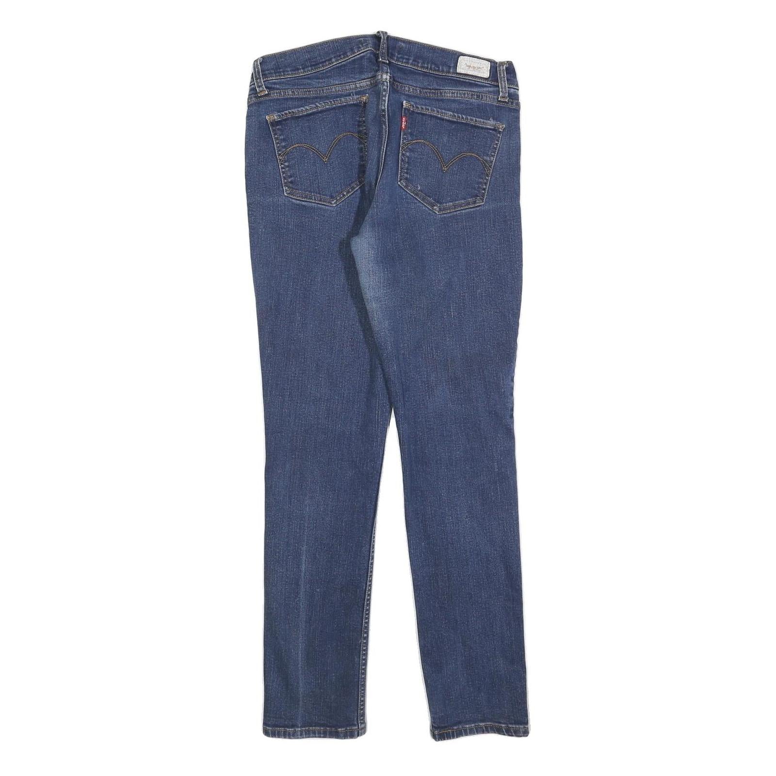 LEVI'S 524 Womens Jeans Blue Slim Skinny Denim W31 L29 Stretch Zip Closure