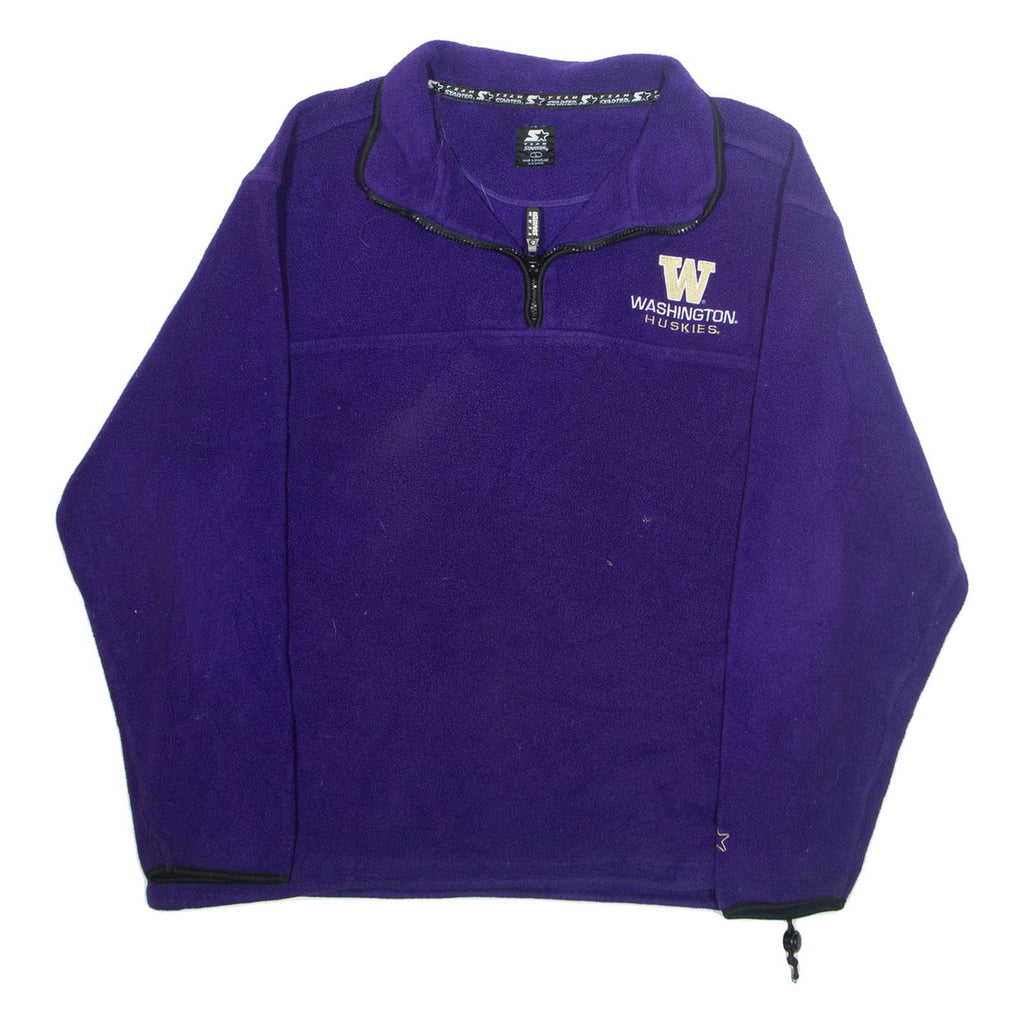 STARTER Mens Fleece Jacket Purple USA L