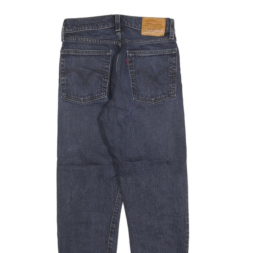 LEVI'S Womens Jeans Blue Slim Straight Denim Medium W24 L24 Raw Hem