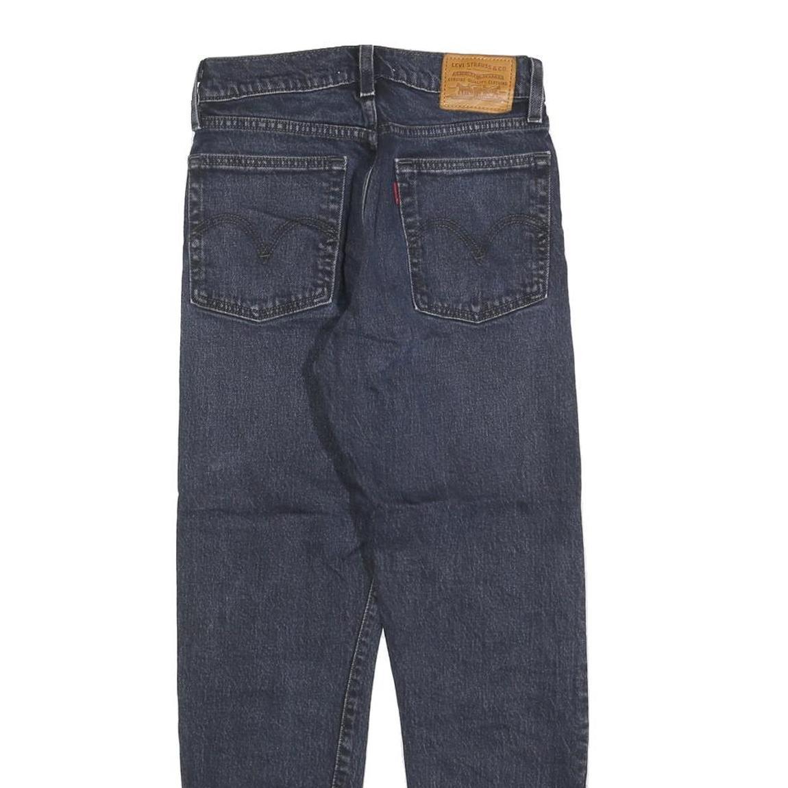 LEVI'S Womens Jeans Blue Slim Straight Denim Medium W24 L24 Raw Hem