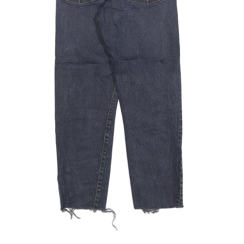 LEVI'S Womens Jeans Blue Slim Straight Denim Medium W24 L24 Raw Hem