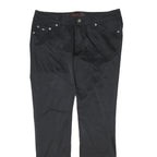 TOMMY HILFIGER Womens Black Regular Fit Straight Leg Trousers W31 L30 Stylish