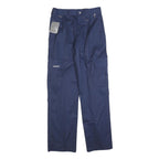OLAF'S Mens Regular Fit Navy Cargo Trousers W28 L30 Zip Polyester Blend Workwear