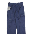 OLAF'S Mens Regular Fit Navy Cargo Trousers W28 L30 Zip Polyester Blend Workwear