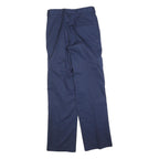 OLAF'S Mens Regular Fit Navy Cargo Trousers W28 L30 Zip Polyester Blend Workwear