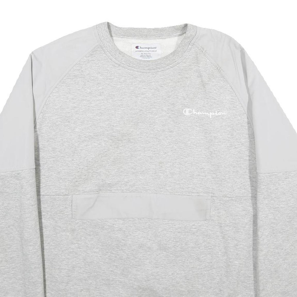 CHAMPION Mens Grey & Light Grey Cotton Blend Crew Neck XL Sweatshirt Casual