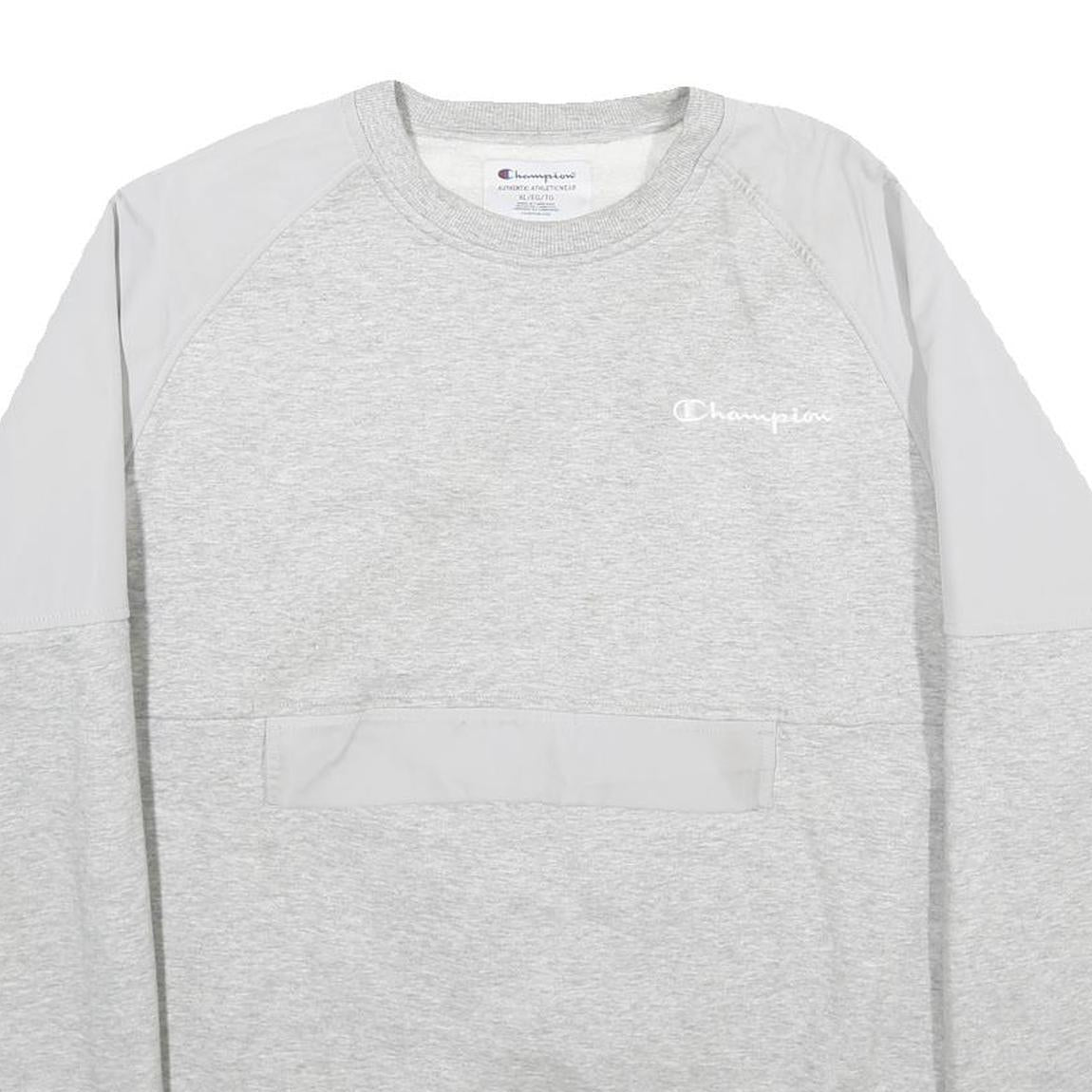 CHAMPION Mens Grey & Light Grey Cotton Blend Crew Neck XL Sweatshirt Casual