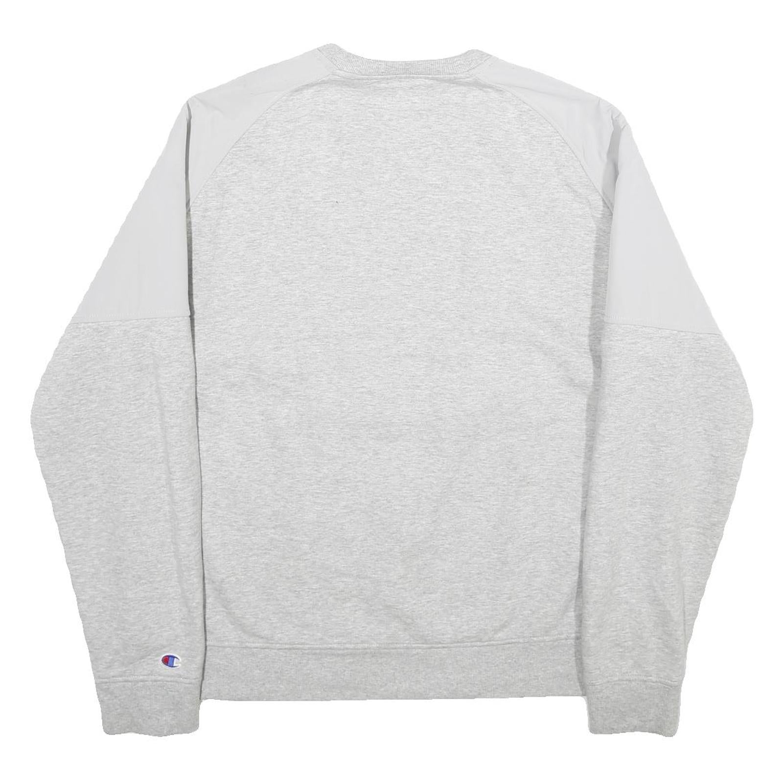 CHAMPION Mens Grey & Light Grey Cotton Blend Crew Neck XL Sweatshirt Casual