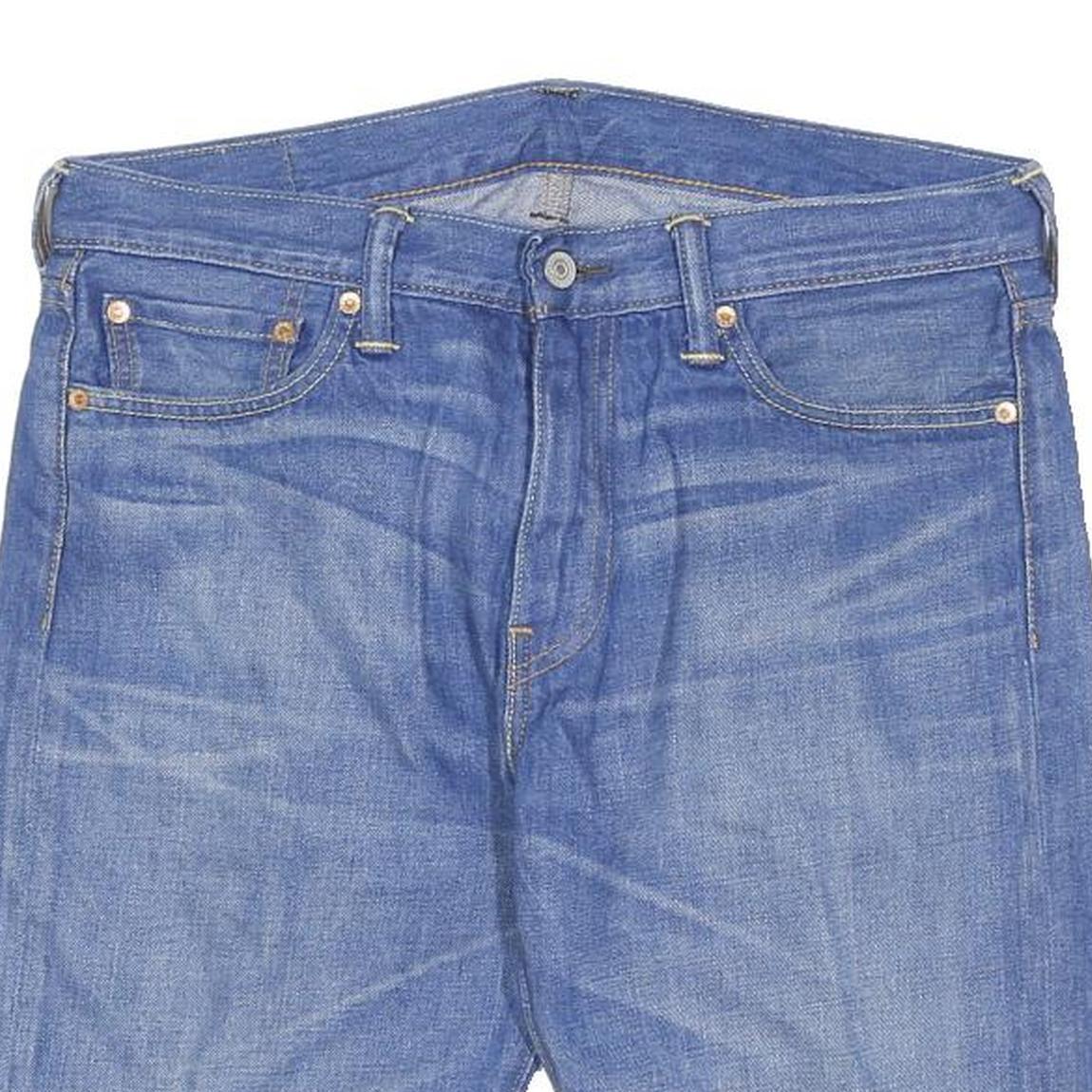 LEVI'S Mens Shorts Blue Denim Casual M W34 Rolled Hem Cotton Blend