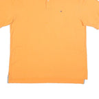 TOMMY HILFIGER Mens Orange Short Sleeve Polo Shirt 2XL Cotton Blend Classic