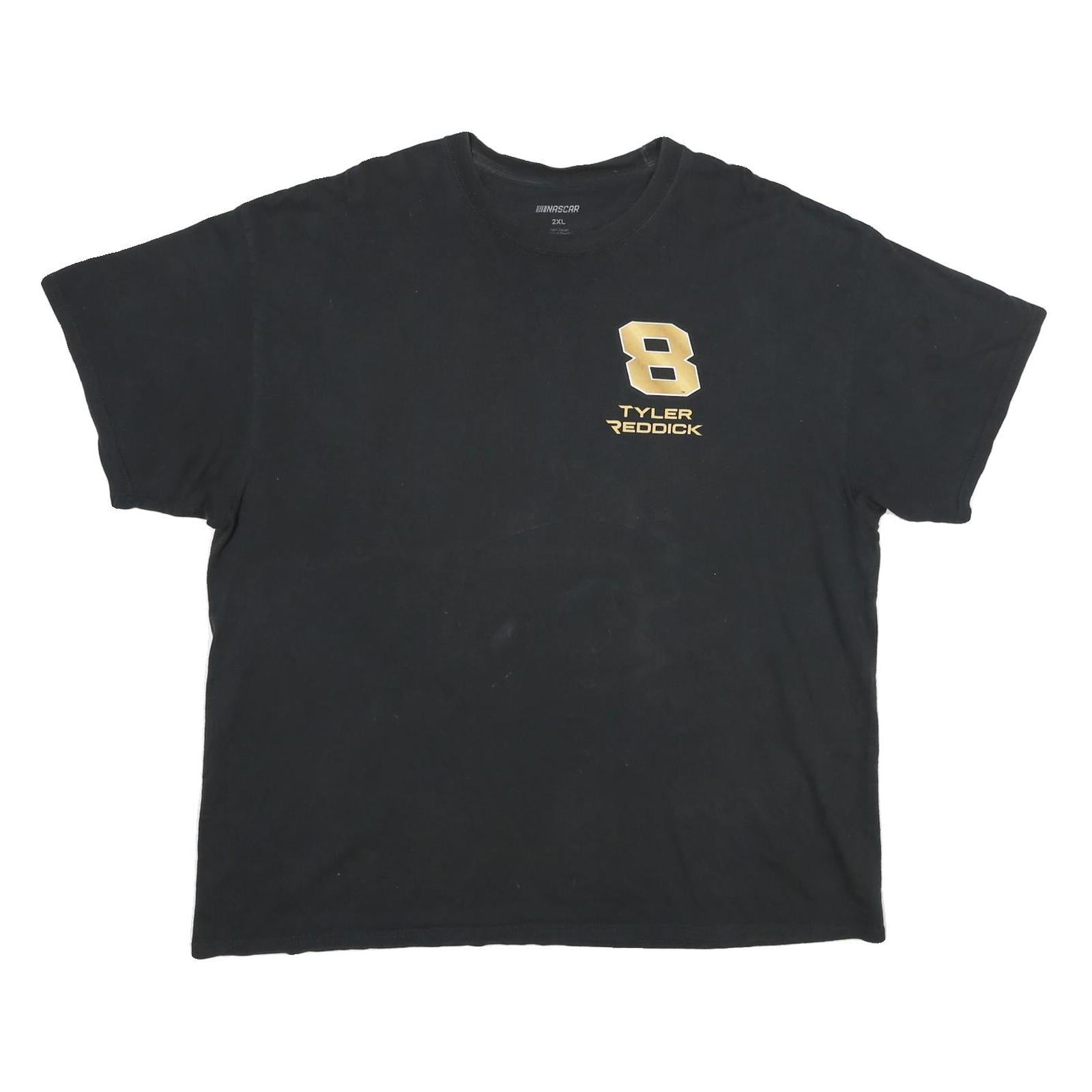 NASCAR Mens Black Tyler Reddick T-Shirt 2XL Short Sleeve Crew Neck Graphic Print