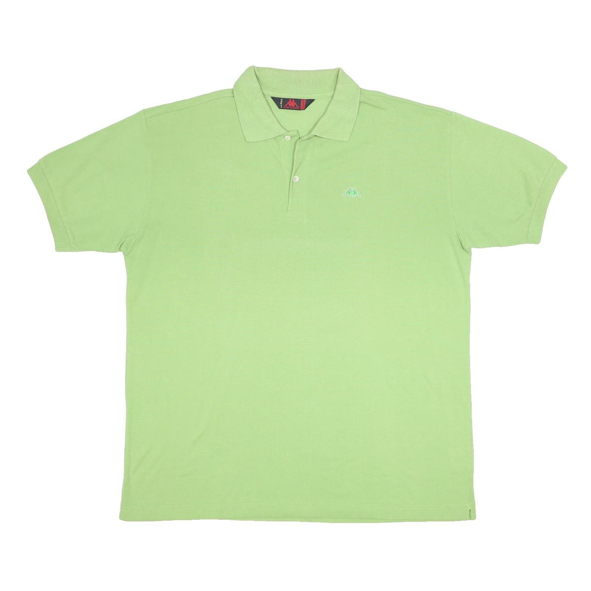 KAPPA Mens Green Short Sleeve Plain 2XL Cotton Polo Shirt Summer Casual