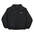 NEW BALANCE Mens Black Nylon Jacket M Zip Puffer Coat Lightweight Warm