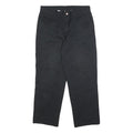 DICKIES Mens Cotton Blend Black Regular Fit Straight Leg Trousers W32 L28