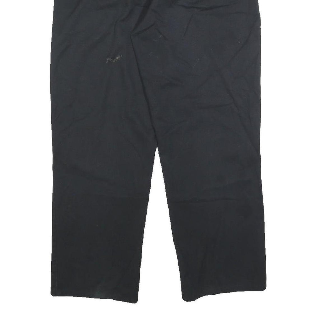 DICKIES Mens Cotton Blend Black Regular Fit Straight Leg Trousers W32 L28