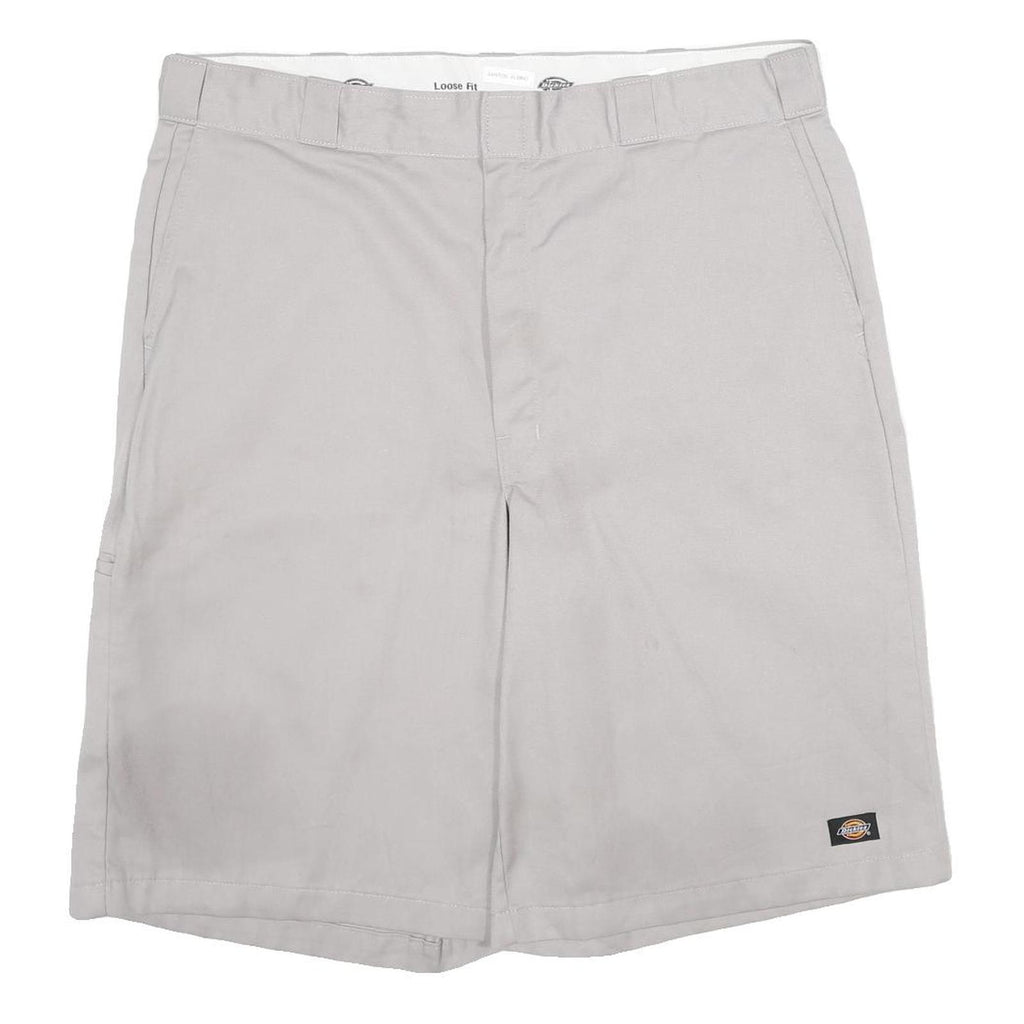 DICKIES Mens Shorts Grey Casual XL W40 Loose Fit Workwear Polyester Blend