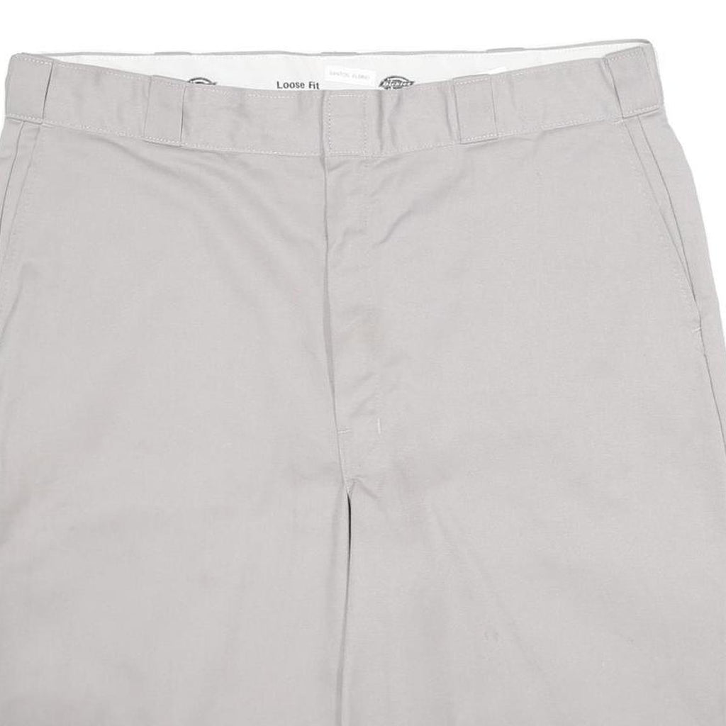 DICKIES Mens Shorts Grey Casual XL W40 Loose Fit Workwear Polyester Blend