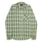 MAMMUT Mens Green & White Check Shirt S Lightweight Breathable Outdoor Style