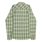 MAMMUT Mens Green & White Check Shirt S Lightweight Breathable Outdoor Style