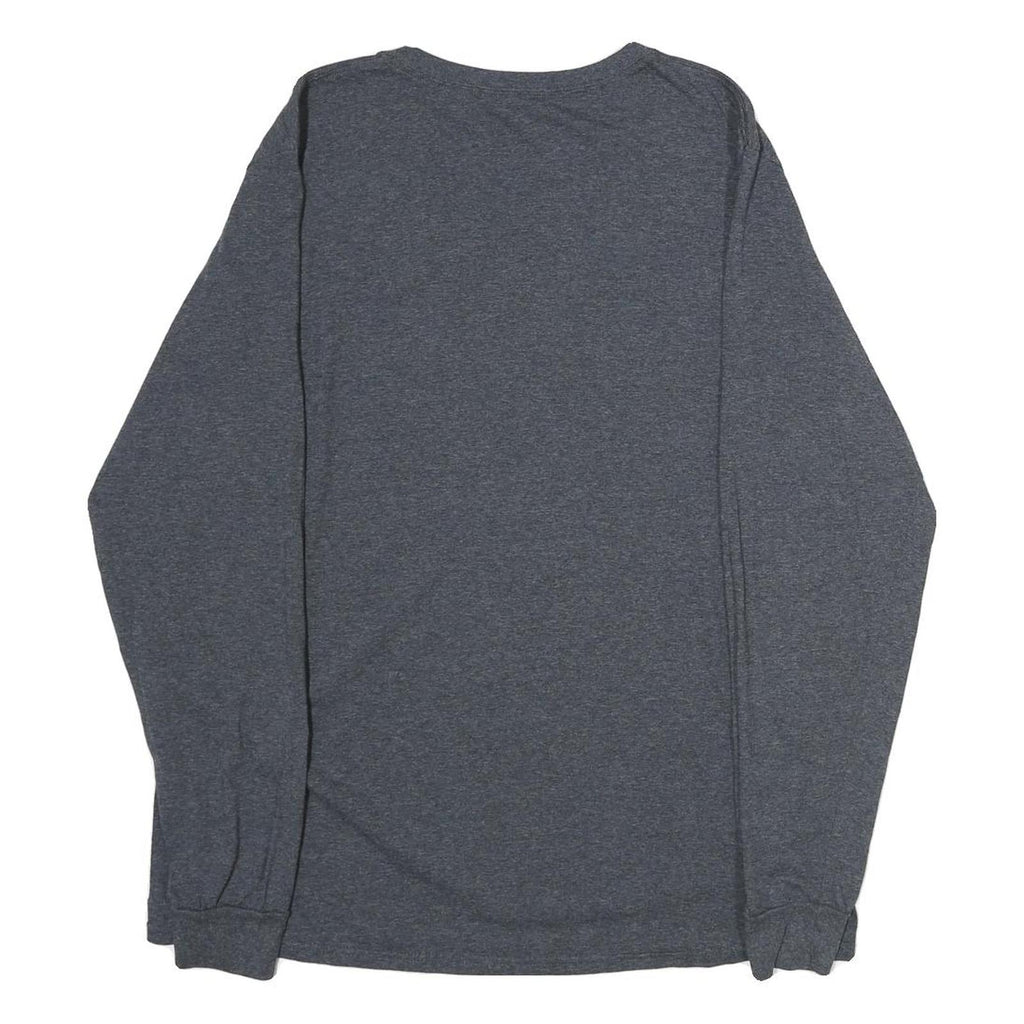 RUSSELL ATHLETIC Mens Grey Long Sleeve Crew Neck Plain Cotton Blend L