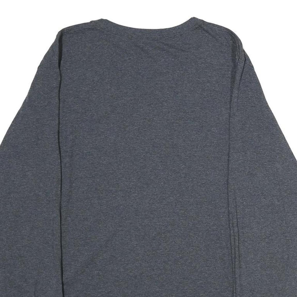 RUSSELL ATHLETIC Mens Grey Long Sleeve Crew Neck Plain Cotton Blend L