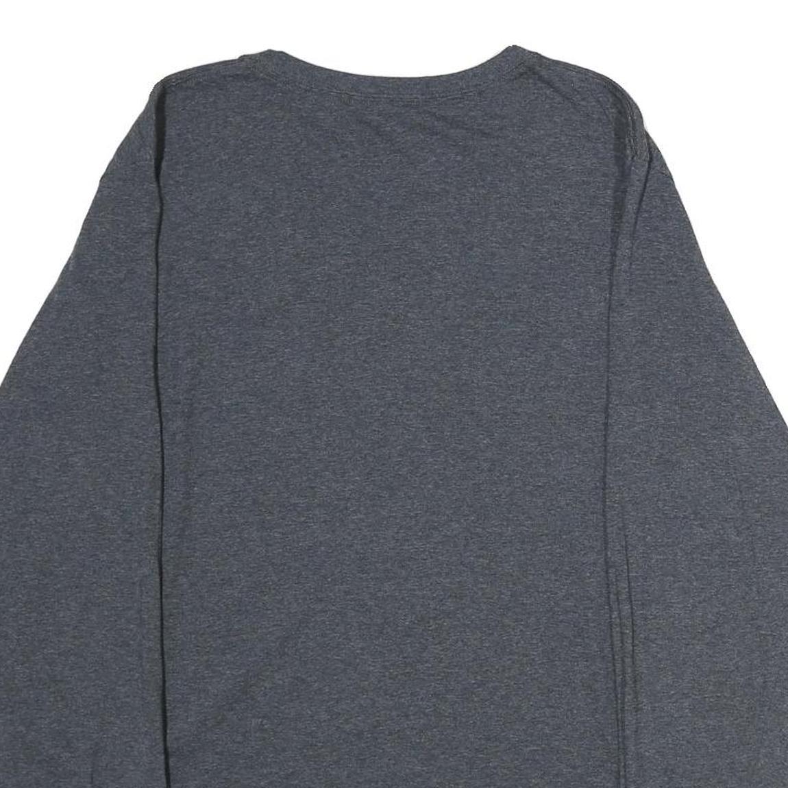 RUSSELL ATHLETIC Mens Grey Long Sleeve Crew Neck Plain Cotton Blend L