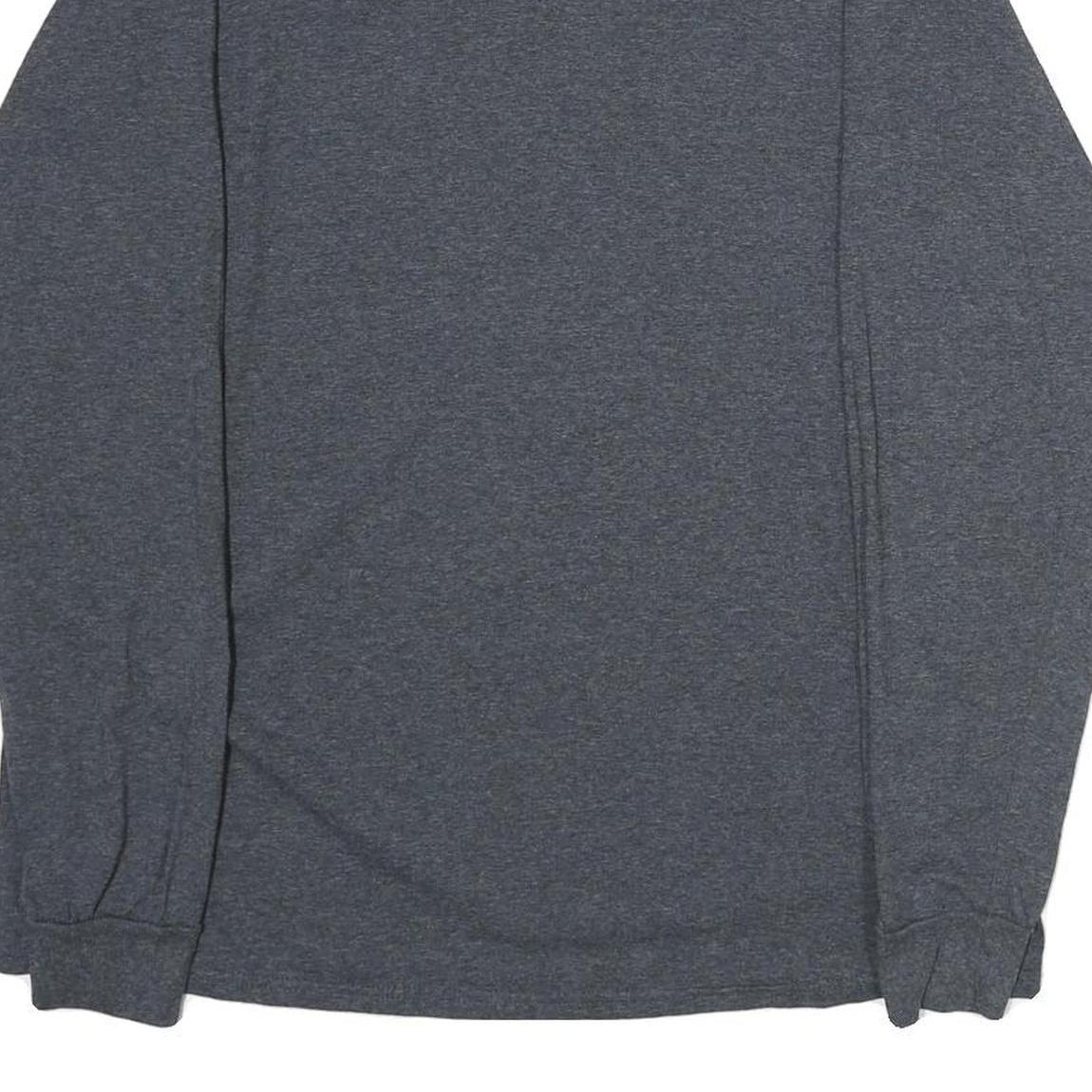 RUSSELL ATHLETIC Mens Grey Long Sleeve Crew Neck Plain Cotton Blend L