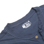 CARHARTT Mens Navy Blue Henley Long Sleeve Pocket Logo XL Workwear Cotton Blend