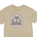 Mens Beige The Last Frontier Alaska Graphic T-Shirt M Short Sleeve Crew Neck