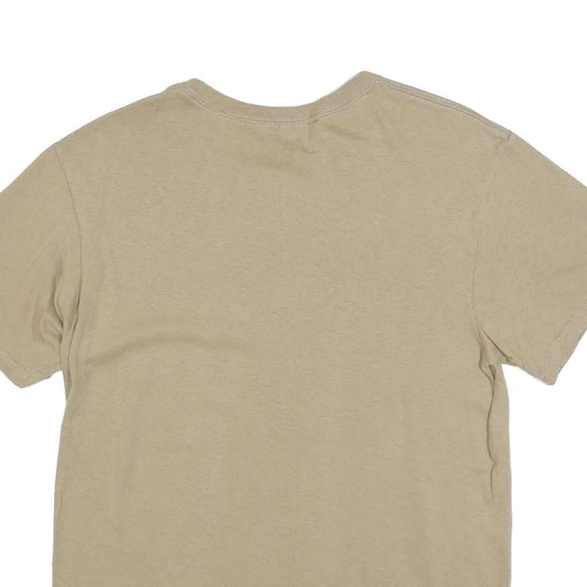 Mens Beige The Last Frontier Alaska Graphic T-Shirt M Short Sleeve Crew Neck