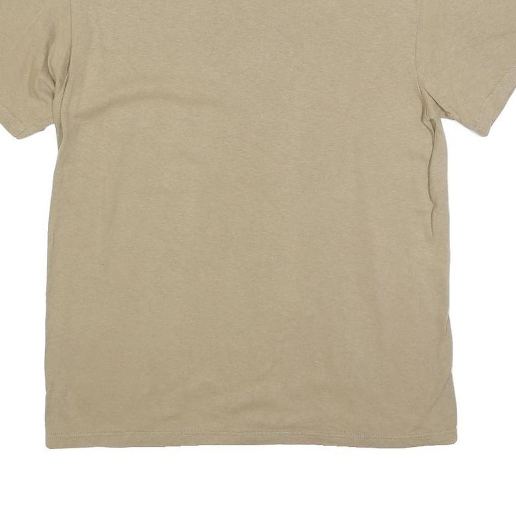 Mens Beige The Last Frontier Alaska Graphic T-Shirt M Short Sleeve Crew Neck