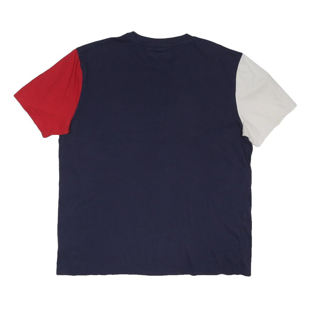 FILA Mens Blue & White Red T-Shirt L Short Sleeve Crew Neck Cotton Blend