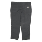 CARHARTT Mens Cotton Blend Relaxed Grey Trousers W40 L30 Workwear Durable Zip