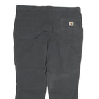 CARHARTT Mens Cotton Blend Relaxed Grey Trousers W40 L30 Workwear Durable Zip