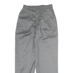 LEVI'S Womens Cotton Blend Grey Regular Straight Trousers W24 L25 Casual Smart