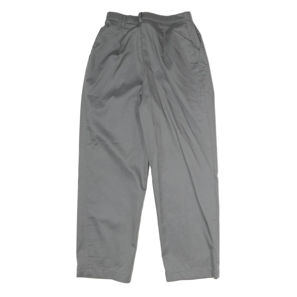 LEVI'S Womens Cotton Blend Grey Regular Straight Trousers W24 L25 Casual Smart