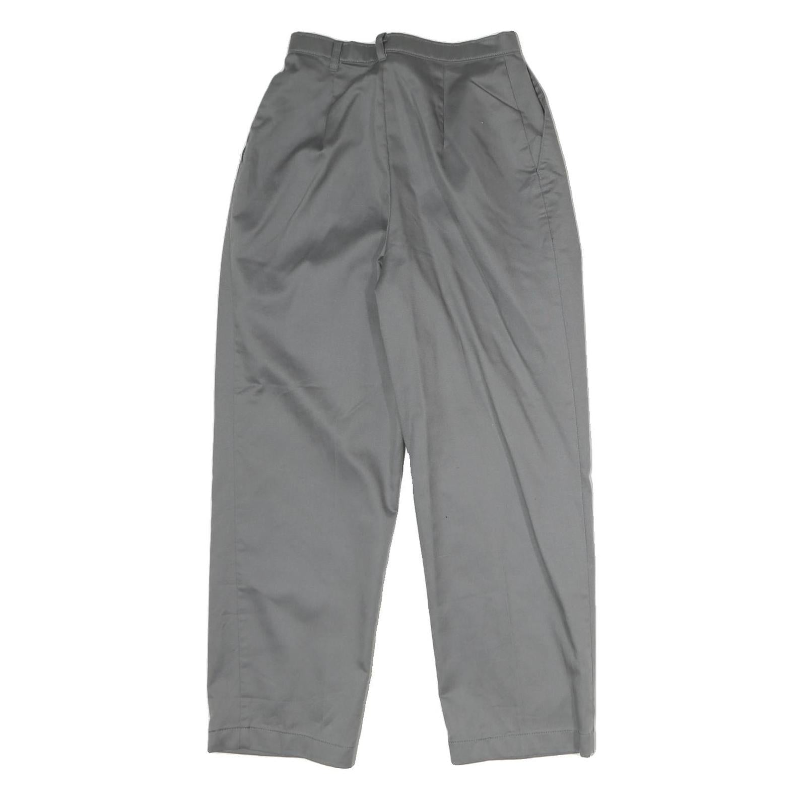 LEVI'S Womens Cotton Blend Grey Regular Straight Trousers W24 L25 Casual Smart