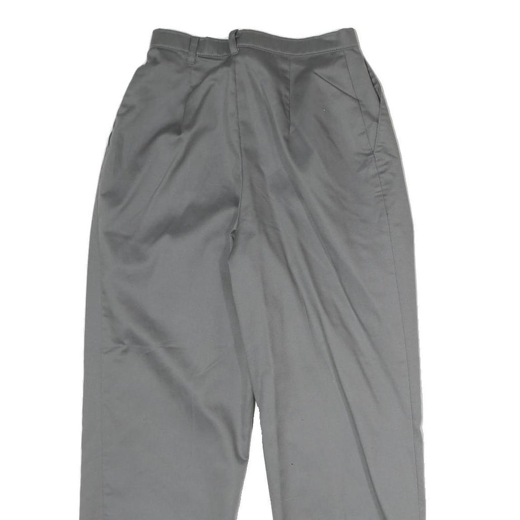 LEVI'S Womens Cotton Blend Grey Regular Straight Trousers W24 L25 Casual Smart