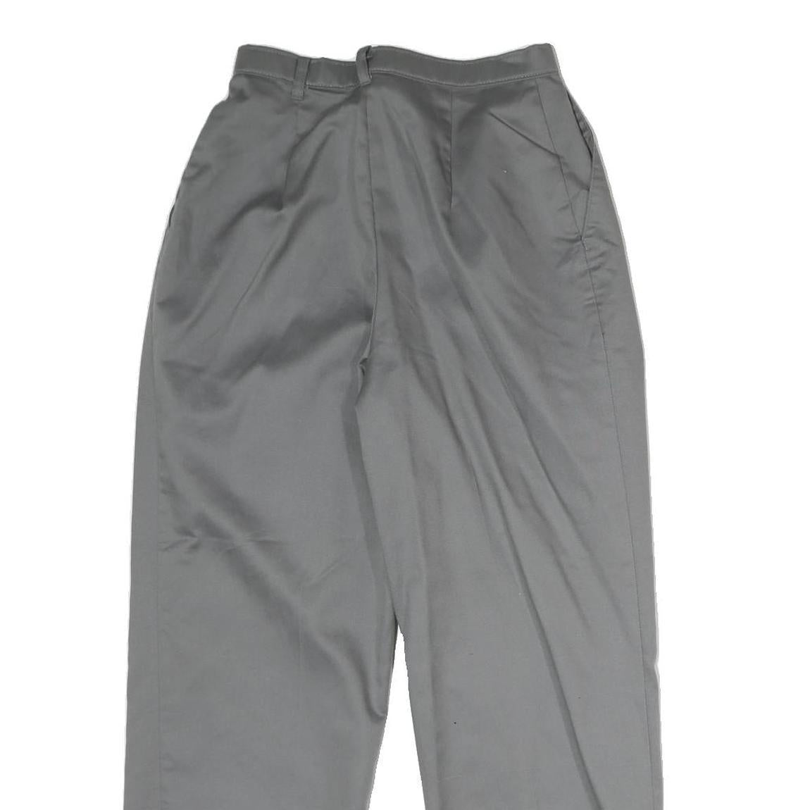 LEVI'S Womens Cotton Blend Grey Regular Straight Trousers W24 L25 Casual Smart